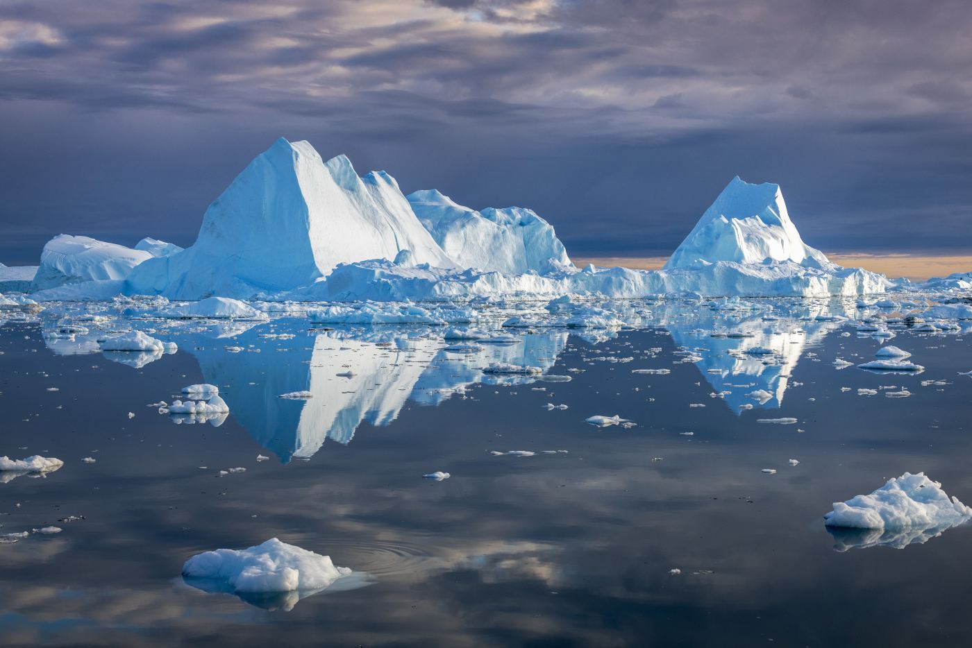 Icebergs Reflecting shown in a living room