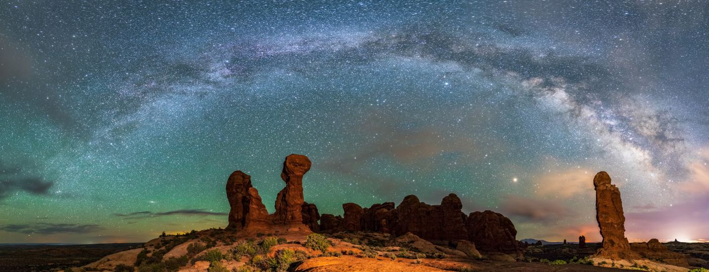 Milky Way over the Garden of Eden shown in a living room