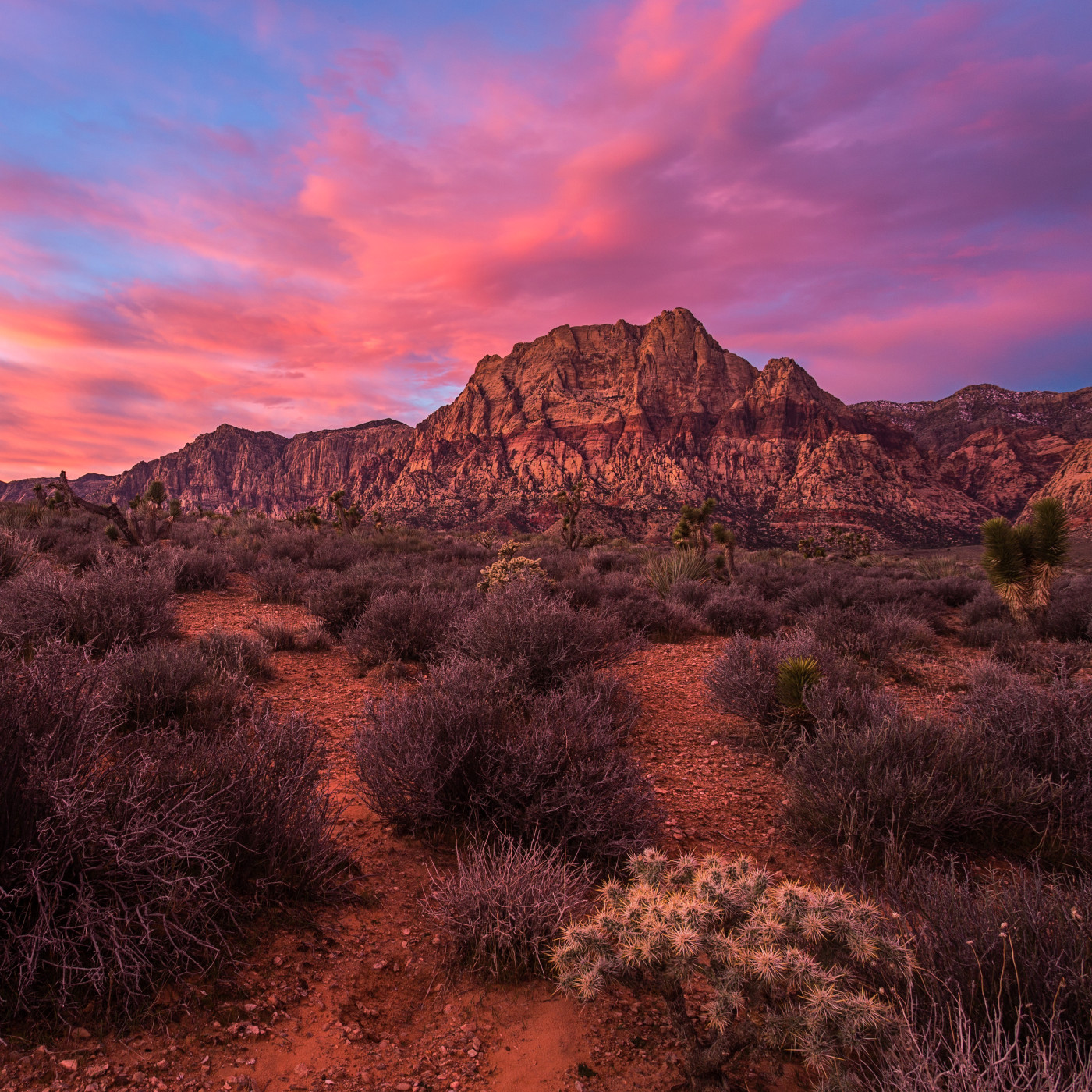 Red Rock Sunset Sky