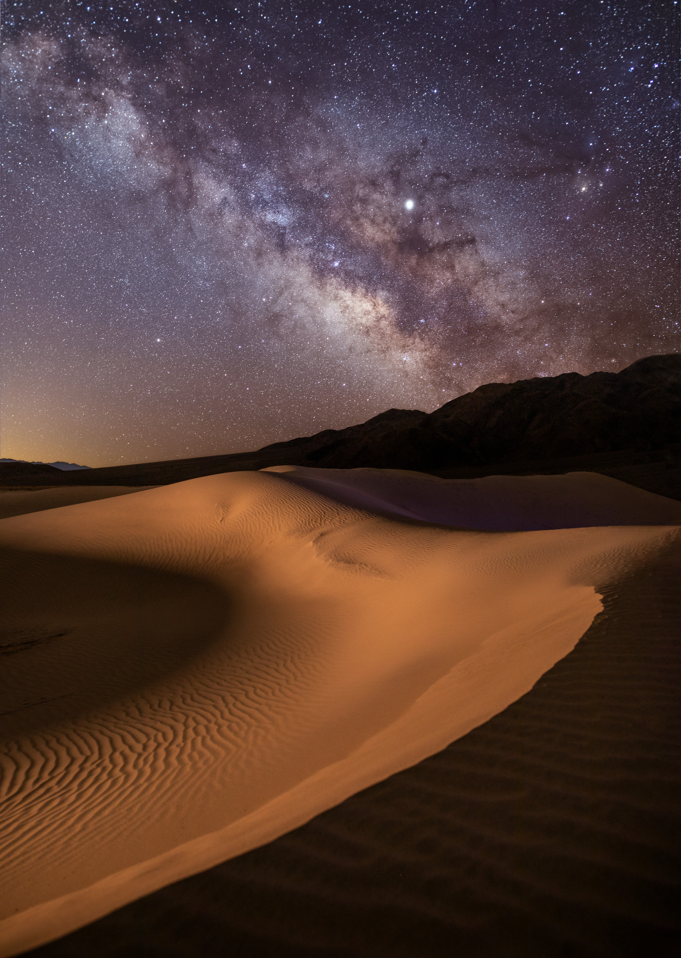 Dunes Under the Milky Way shown in a living room